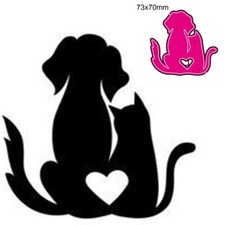 Cat Dog Heart Love .Metal Cutting Dies Decoration Scrapbook Paper Craft Card