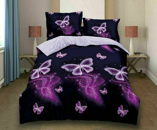 3D Duvet Cover Bedding Set With Fitted Sheet And Pillow Case Single Double King* - Picture 6 of 48