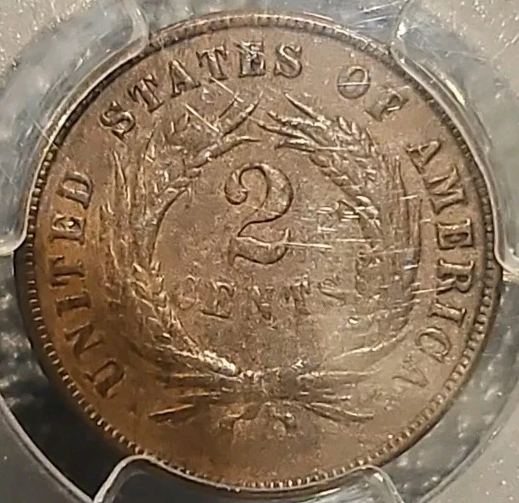 1872 TWO CENT PIECE PCGS XF40 KEY DATE EF40 OBSOLETE TYPE COIN 2 CENTS - Image 4 of 4