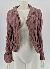 Lafayette 148 Women's Purple Crinkle Effect Blazer Size Us 4 Uk 8 - Good Used