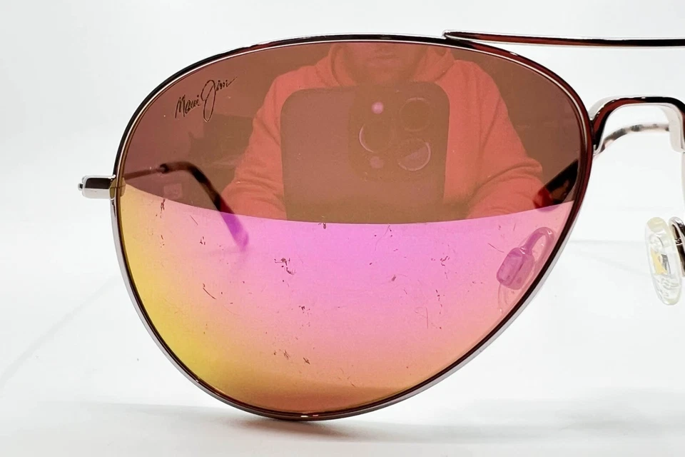 Gafas de sol Maui Jim Mavericks plateadas MJ264-16R 61-14-137 para hombre tortuga 7999 Foto 2 de 4