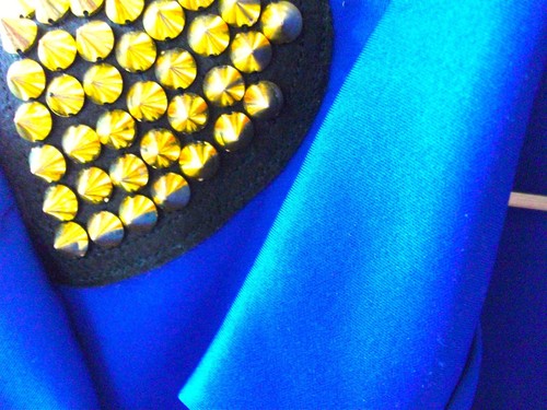 Nietenjacke mit Schößchen,Größe 42/44, royalblau - Bild 5 von 5