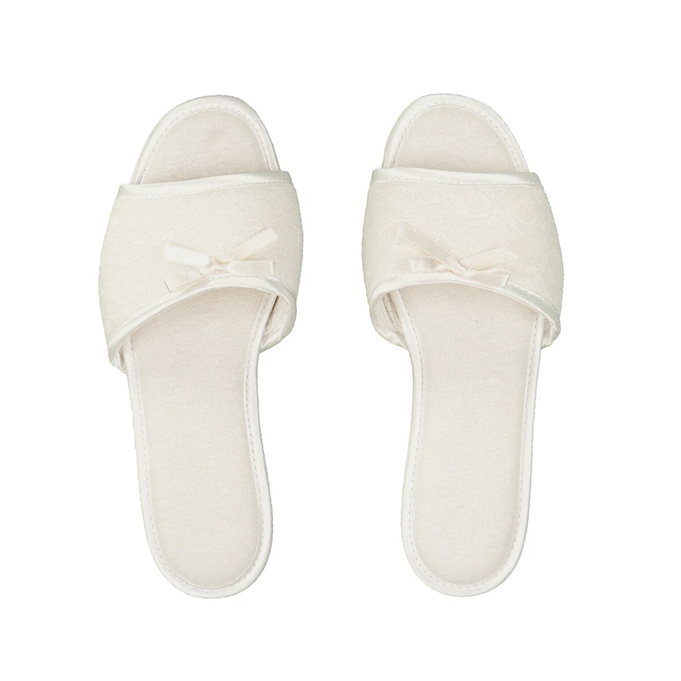 Pantofole da sposa aperte Gioia di Toscana Lingerie in pizzo T970 - Immagine 2 di 2