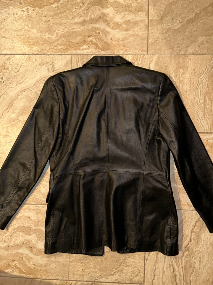 VIntage INC International Concepts Genuine Leather Jacket Black M - Image 3 of 3