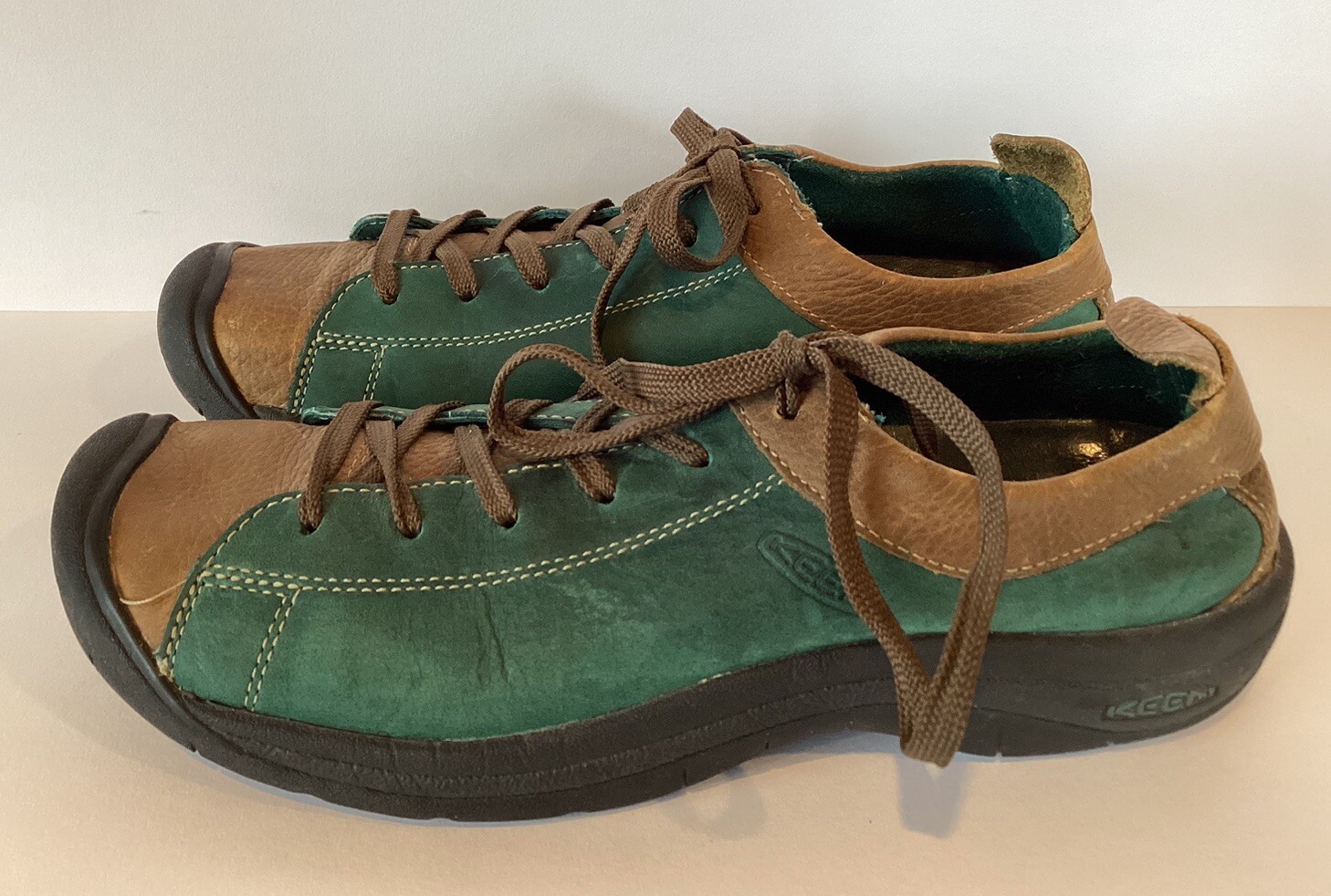 Scarpe Keen donna verde marrone taglia 9 5 pelle comode escursionismo