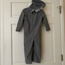 Shark 2T/3T Halloween Costume Gray Lightweight Polyester Bodysuit