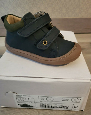 VERT BAUDET Baskets basses scratch tout cuir bleu marine Taille 22