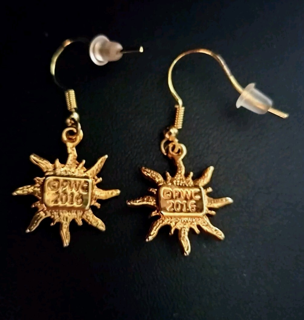 Vintage Celestial Rhinestone Dangle Earrings By P… - image 3