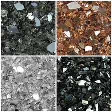 10lbs Reflective Fire Glass Multiple Colors for Fire Pits and Fire Place 