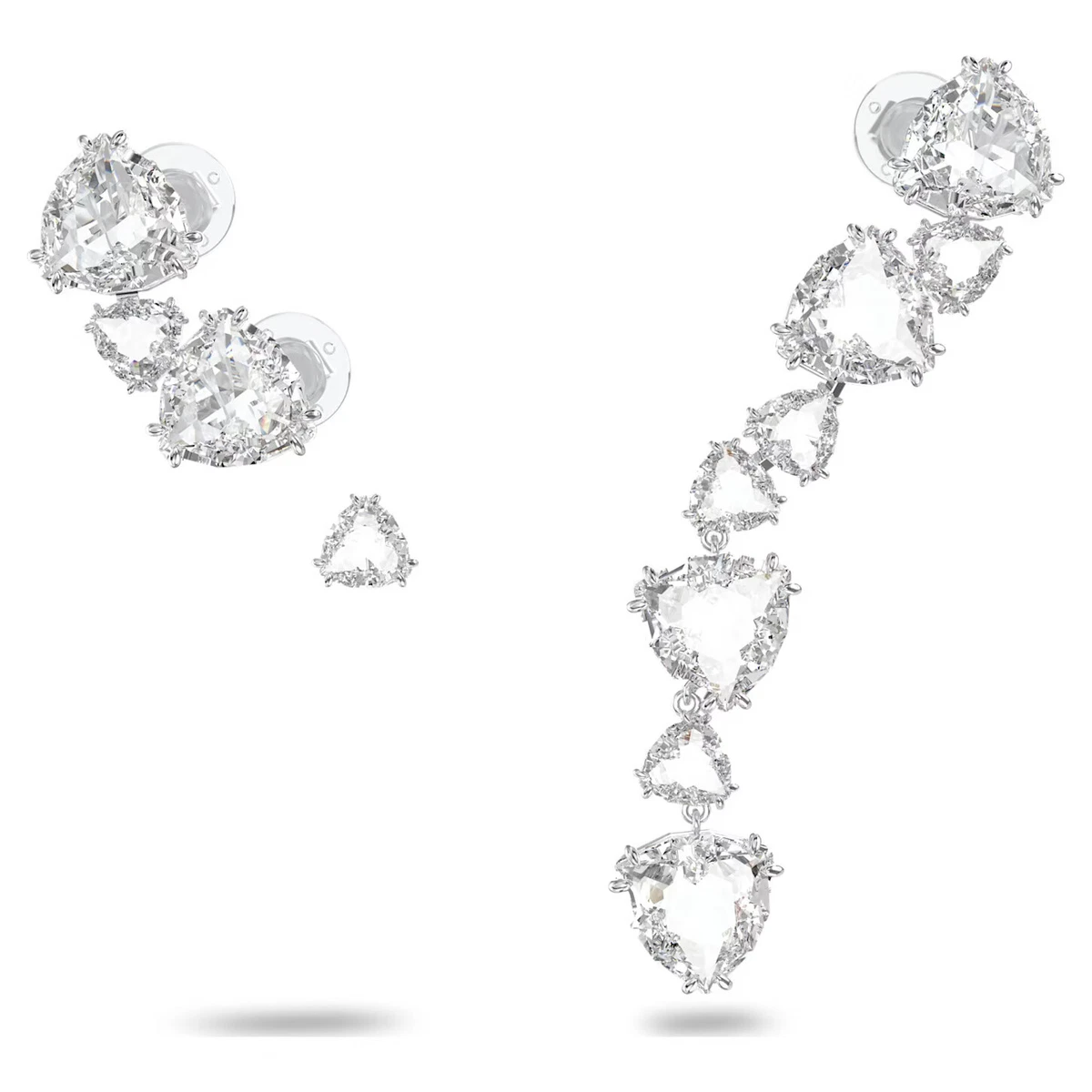 Swarovski Millenia ear cuff Set (3), Asymmetrical design, White  