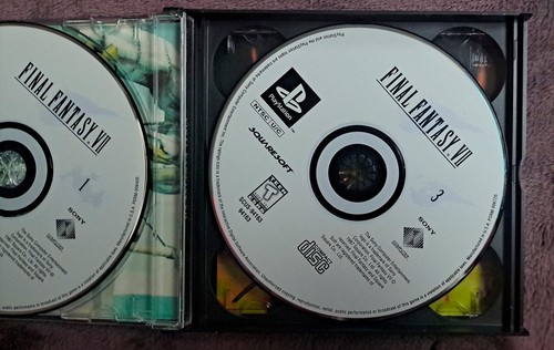 Final Fantasy VII 7 PS1 PlayStation 1 CIB Complete Black Label Misprint - Picture 3 of 10