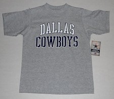 DALLAS COWBOYS BOYS YOUTH SHORT SLEEVE COTTON BLEND T SHIRT S M L XL NWT GRAY