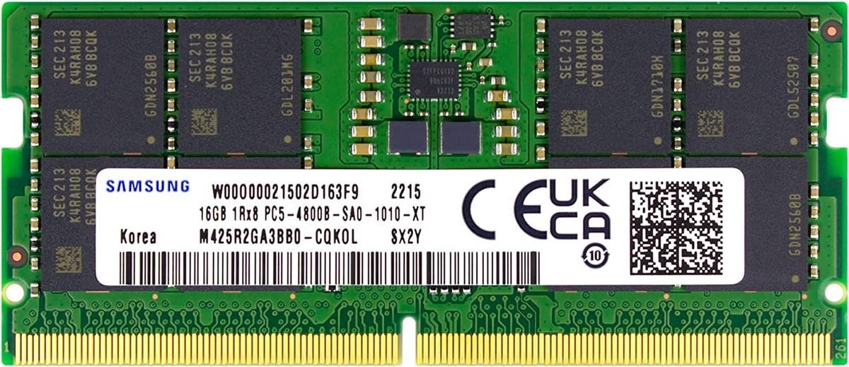Samsung DDR5 16GB 4800Mhz SODIMM Memory RAM M425R2GA3BB0-CQK
