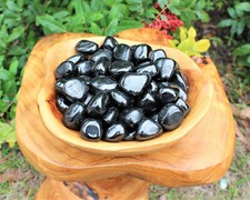 1 lb Jet Tumbled Stones: 'A' Grade Natural Polished Crystals Bulk Lot