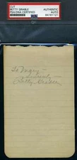 Betty Grable Psa Dna Coa Hand Signed Album Page Authentic Autograph