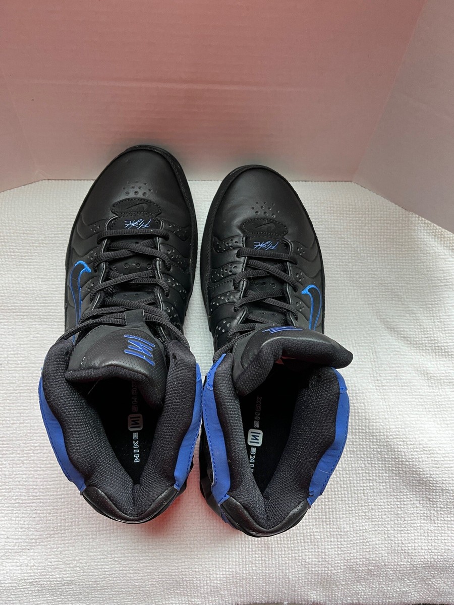 Nike Zoom Shox Flight Basketball Shoes Mens Sz 7 Black/Blue 