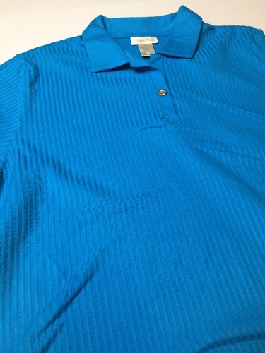 Womens Blue Studio Works Polo Shirt Sz L - Picture 5 of 5