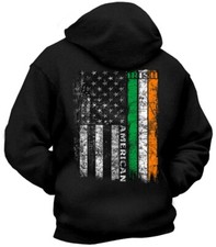 Irish American Flag USA Ireland Celtic Patriotic St Patricks Paddys Day Hoodie