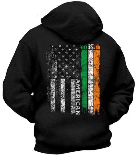 Sweat à Capuche Drapeau Irlandais Vintage Saint-Patrick | T-shirt Trèfle Homme Femme | Cadeau Fête Irlandaise IRA