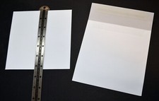 6 1/4 x 6 1/4 bright white square flap envelopes, self-sealing - 50 pcs