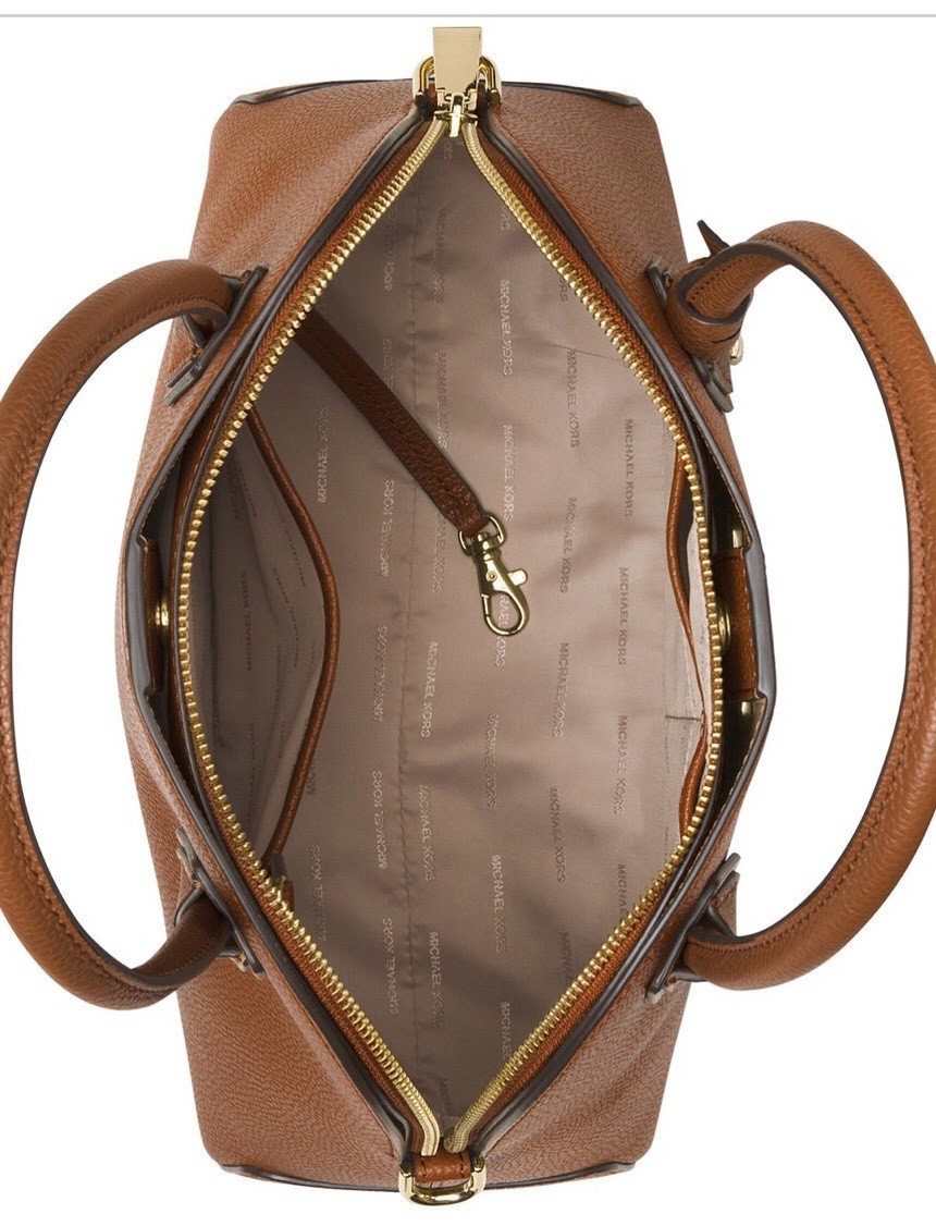 New MICHAEL KORS STUDIO MERCER LARGE DOME LUGGAGE LEATHER SATCHEL