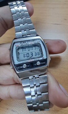 RARE Seiko Alba Vintage Digital Watch Y665-5030 Multi Count