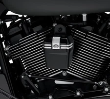 H-D Genuine Harley 93-26 Dyna Softail Touring Black Machine Cut Horn Cover Mount