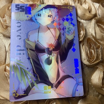 REM RE:Zero Beach Goddess Story Sexy Anime SSR  Foil Girl Card