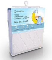 Stuff4tots Waterproof Crib Mattress Protector Pad. Quilted Cotton Fitted ... Stuff4tots Waterproof Crib Mattress Protector Pad. Quilted Cotton Fitted ...