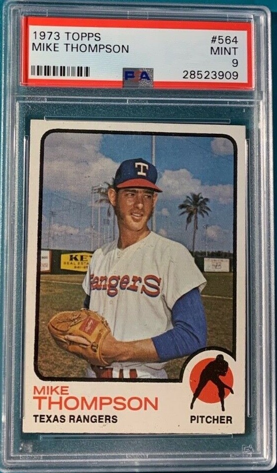 1973 Topps Baseball #564 Mike Thompson PSA 9 Nicely Centered