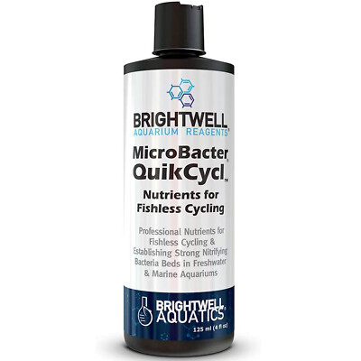 Brightwell Aquatics MicroBacter QuikCycl 125mL Rapid Aquarium Cycle Nutrients
