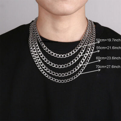 Catena Uomo Treasure Bay In Argento 925 Massiccio | Maglia Curb 7 Mm | Lunghezze Da 46 A 65 Cm | Confezione Regalo