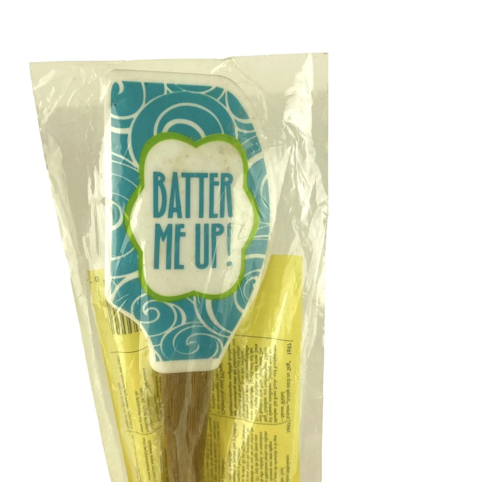New Retired Pampered Chef Blue Flexible Scraper Spatula NIP Bamboo Desserts 1697 - Image 3 of 4