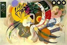 Dominant Curve Floating Abstract Painting By Kandinsky Art Repro FREE S/H