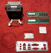 M23)  7 pc. Lot Parts Only for: Pegatron #APX78-82 Mother Board. CPU, Ram, iO...