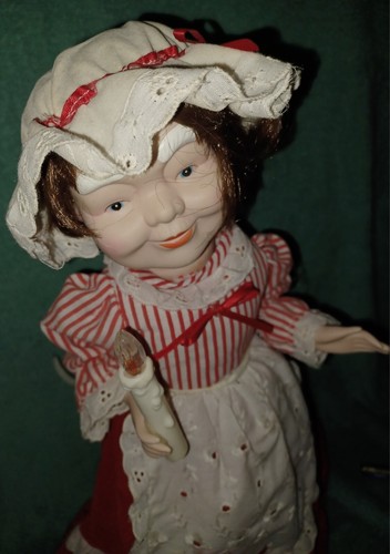 *RARE* Vintage Musical Telco Motion-ettes Christmas Mrs. Santa Claus 18” READ - Picture 5 of 11