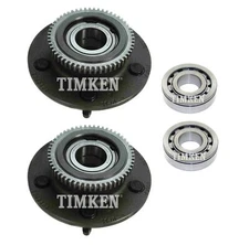 For Dodge Ram 1500 RWD 4-Wheel ABS Front & Rear Wheel Bearings & Hubs Kit Timken