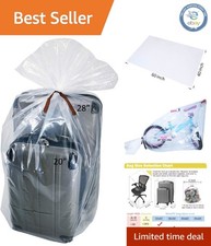 5 CT 40x60 Inches Heavy-Duty Clear Storage Bags with 5 Ties - Perfect for Travel