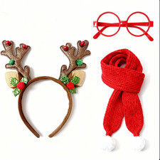 3X Christmas Headband Reindeer Santa Snowflake Headbopper Fancy Party Accessory