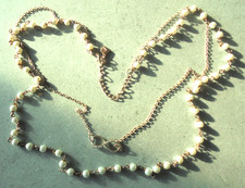 Pierre Cardin Perlen Halskette Schmuck goldfarbend/beige Karabinerver. Nr. 4337
