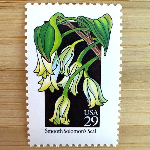 Set of 30 USPS Mail Stamps UNUSED - Vintage White/Neutral/Green Flowers, 29 Cent - Picture 4 of 7