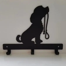 1pc Iron Crafts Wall Hanging Dog Lead/Leash Key Coat Door Towel Hanger Holder Ra