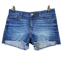 Juniors Wonder Nation Cut Off Blue Denim Shorts 3.5" Inseam Size 12 Plus