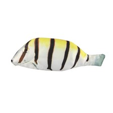 Wrapables Novelty Fish Style Pencil Case, Yellow 10.5 x 3.75 inches,