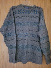 Vintage Pendleton 100 Virgin Wool Country Traditional Sweater Size XL Used Gray
