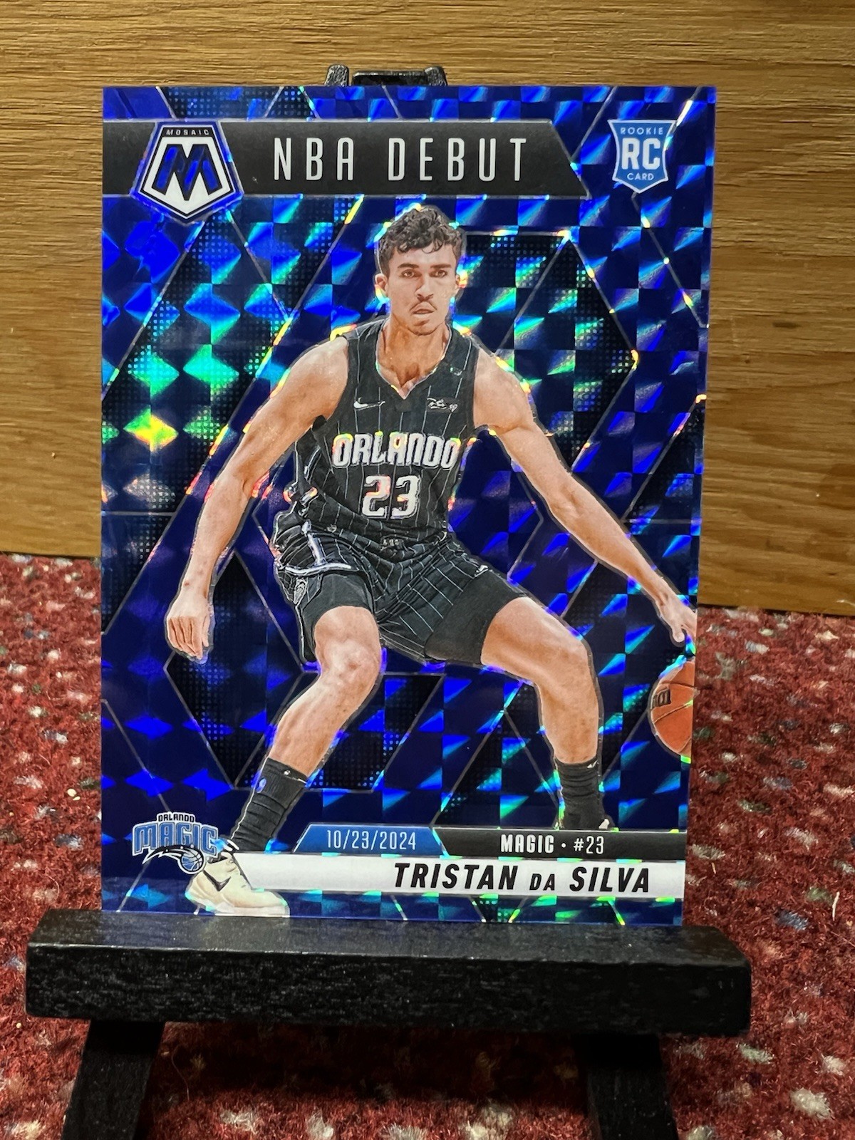 2024-25 Panini Mosaic NBA Debut Blue Prizm /199 Tristan da Silva #266 Rookie RC