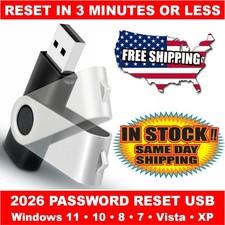 2026 Windows Password Reset USB for Win 11, 10, 8.1, 8, 7