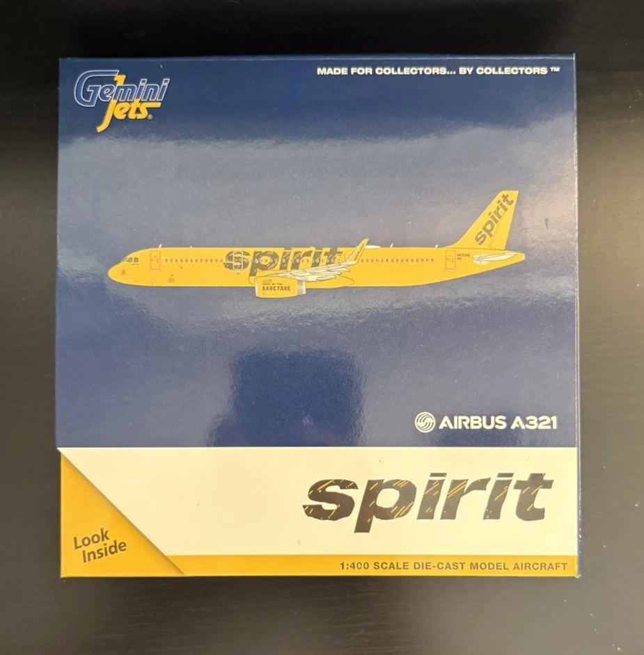 GeminiJets 1:400 Spirit Airlines Airbus A321 N672NK GJNKS1526 Airplane Model - Image 4 of 4