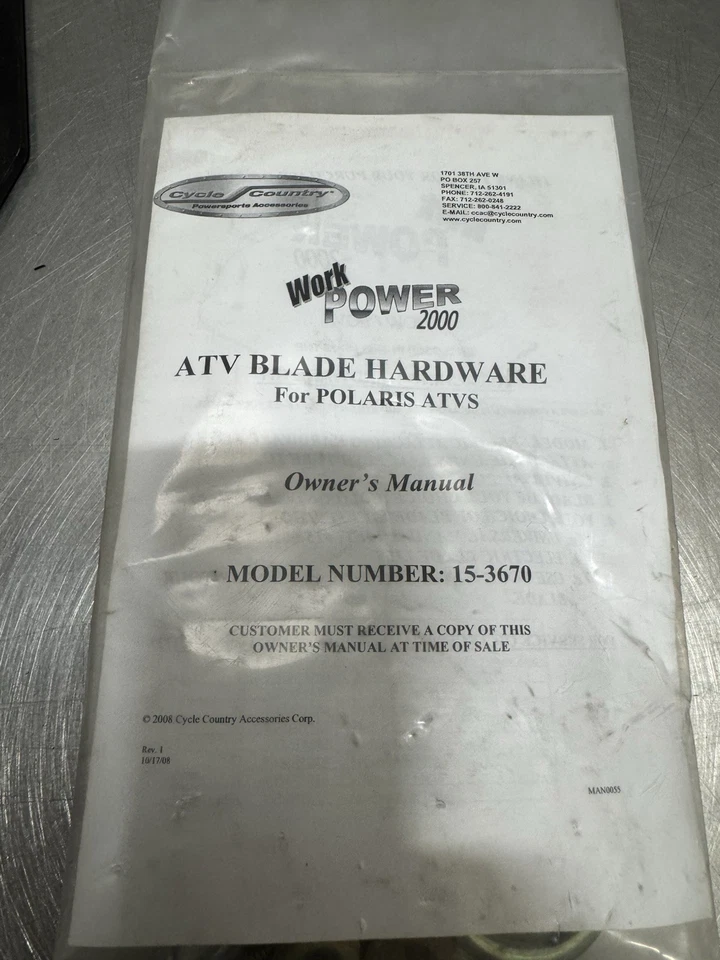 Cycle Country 15-3670 PLOW MOUNT Polaris 550 Sportsman - Image 4 of 4