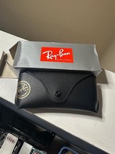 Ray-Ban Black Large Sunglass Eyeglass Case w/cloth and Belt Loop Holder